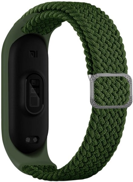 Pasek Beline Textile do Xiaomi Mi Band 5/6/7 Zielony (5904422914127) - obraz 1