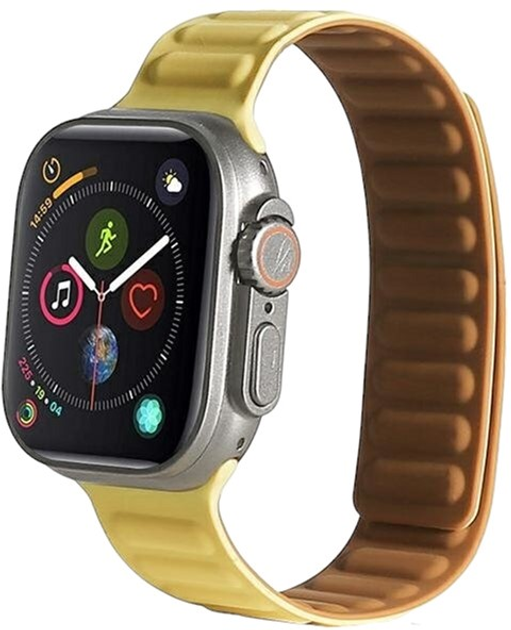 Pasek Beline Magnetic do Apple Watch Series 1/2/3/4/5/6/7/8/SE/SE2/Ultra 42-49 mm Zółty (5905359812159) - obraz 1
