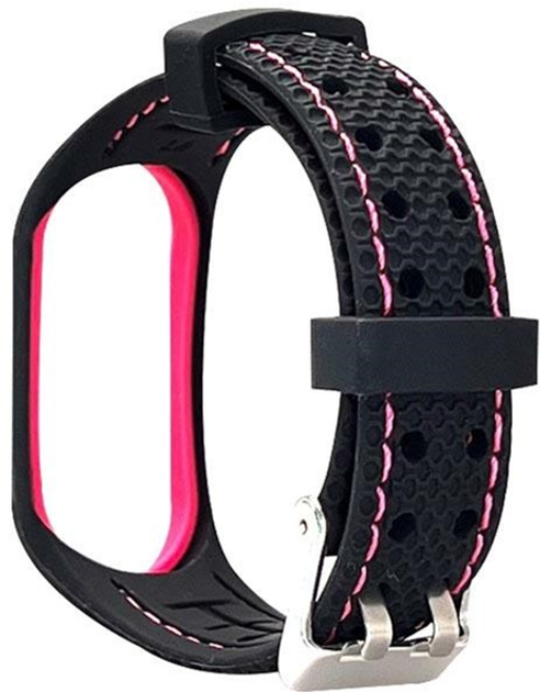 Ремінець Beline Sport для Xiaomi Mi Band 7 Black/Pink (5905359814528) - зображення 3
