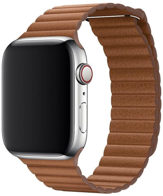 Pasek Apple Leather Loop Band MXAG2AM/A do Apple Watch Series 1/2/3/4/5/6/7/SE 42-44 mm Brązowy (190199413122) - obraz 1