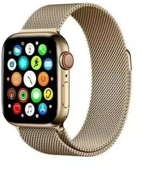 Ремінець Mercury Mesh для Apple Watch Series 1/2/3/4/5/6/7/8/SE/SE2/Ultra 42-45 мм Gold (8809724801519) - зображення 1