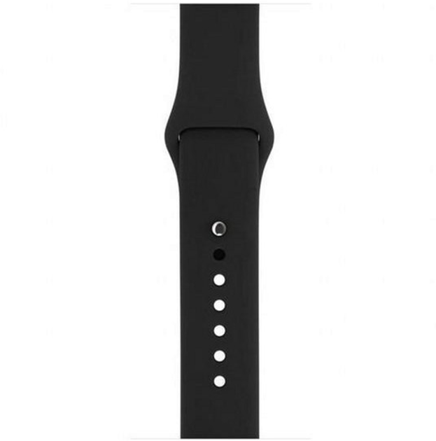 Ремінець Mercury Silicon для Apple Watch Series 1/2/3/4/5/6/7/8/SE/SE2 38-41 мм Black (8809724801731) - зображення 3