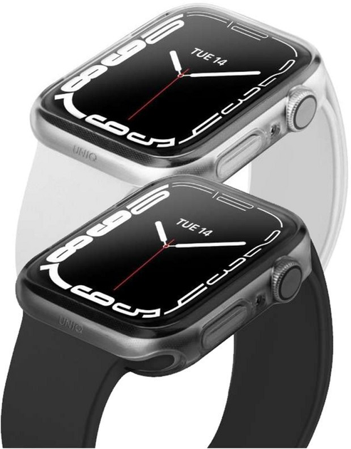 Etui Uniq Glase do Apple Watch Series 7/8 41 mm Dual Pack Przezroczysty-dymny (8886463679340) - obraz 1