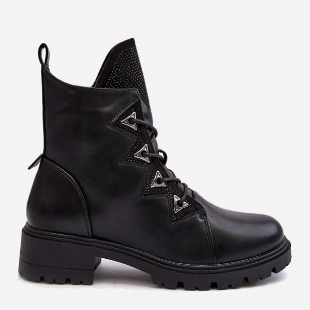 Жіночі зимові черевики низькі S.Barski HY93-52A 39 Чорні (5905677983159) - зображення 1