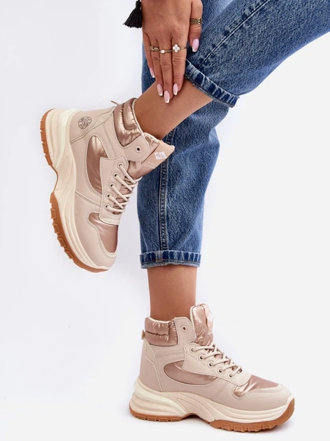 Śniegowce damskie niskie Lee Cooper LCJ-23-44-1972L 41 Beżowe (5904292124763) - obraz 5