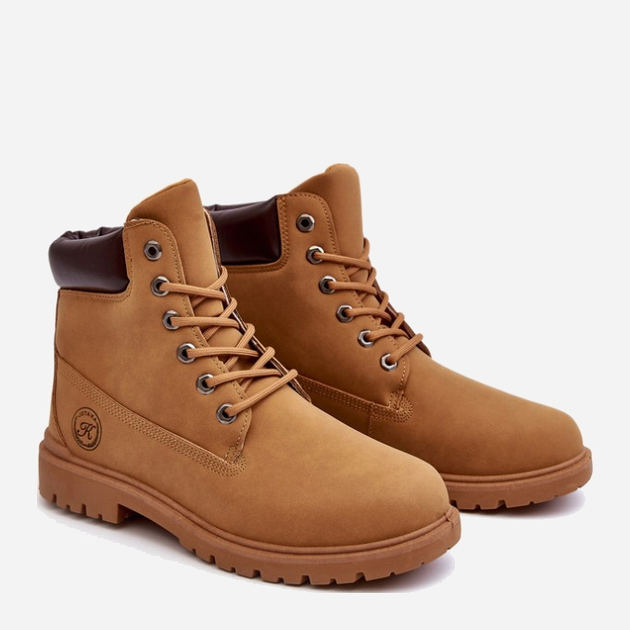 Trapery męskie wysokie sznurowane Memeni 42 Camel (5905677973259) - obraz 2
