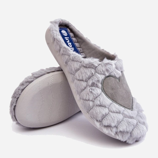 Kapcie damskie ciepłe Inblu EC000099 40 Szare (5905677966619) - obraz 3