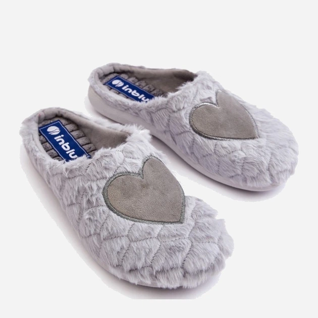 Kapcie damskie ciepłe Inblu EC000099 41 Szare (5905677966626) - obraz 4