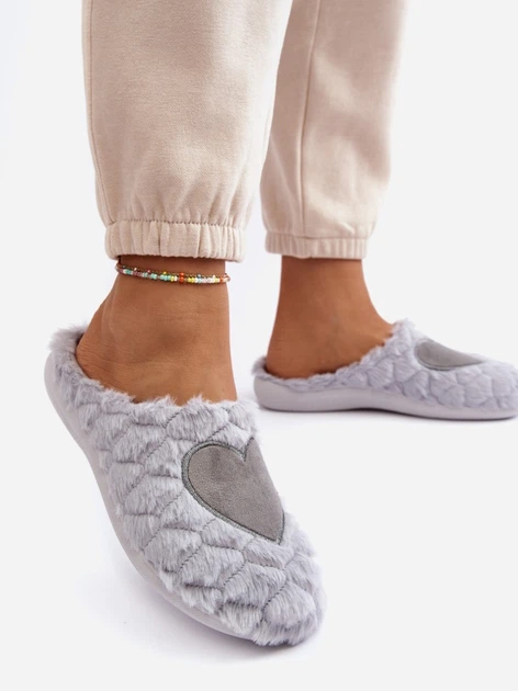 Kapcie damskie ciepłe Inblu EC000099 41 Szare (5905677966626) - obraz 6