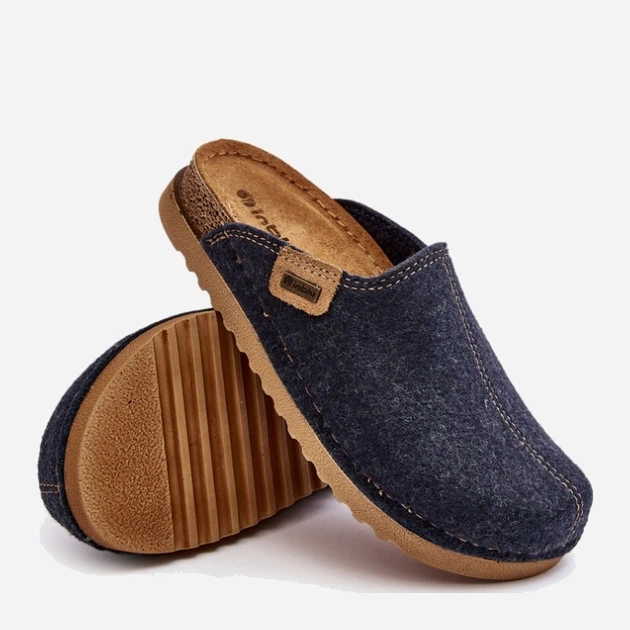 Жіночі домашні капці із закритим носком Inblu DJ000010 37 Сині (5905677966282) - зображення 4