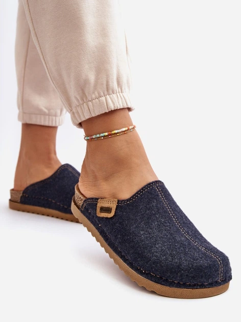 Жіночі домашні капці із закритим носком Inblu DJ000010 37 Сині (5905677966282) - зображення 6