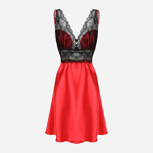 Koszula nocna damska DKaren Slip Sara XS Czerwona (5903251379374) - obraz 3