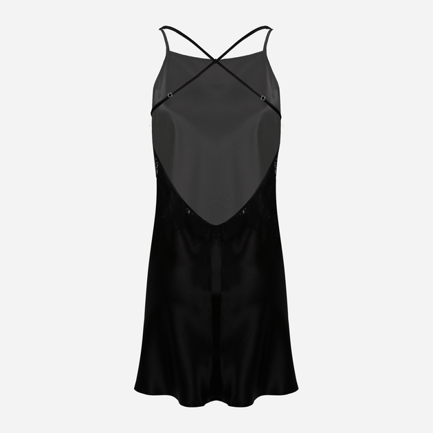 Нічна сорочка жіноча великого розміру DKaren Slip Una 2XL Чорна (5903251375529) - зображення 4