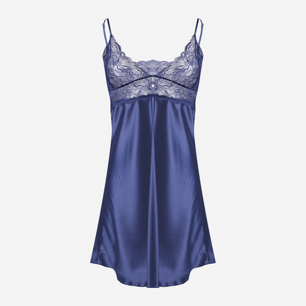 Koszula nocna damska z koronką DKaren Slip Wendy XS Ciemnoniebieska (5903068501029) - obraz 3