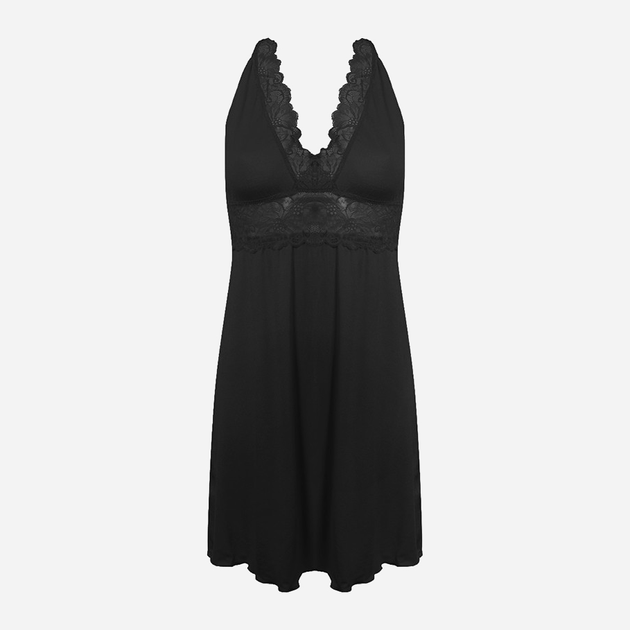Нічна сорочка жіноча DKaren Slip Zuza XS Чорна (5903068513961) - зображення 1