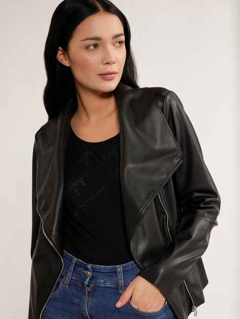 Kurtka ze skóry ekologicznej damska Monnari Ramonesque Imitation Leather 36 Czarna (5904528353387) - obraz 3