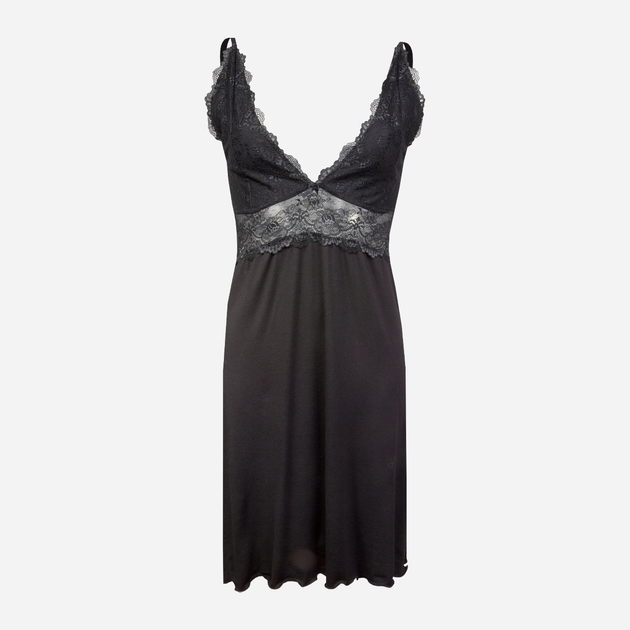 Нічна сорочка жіноча DKaren Slip Pia XS Чорна (5903251461130) - зображення 1