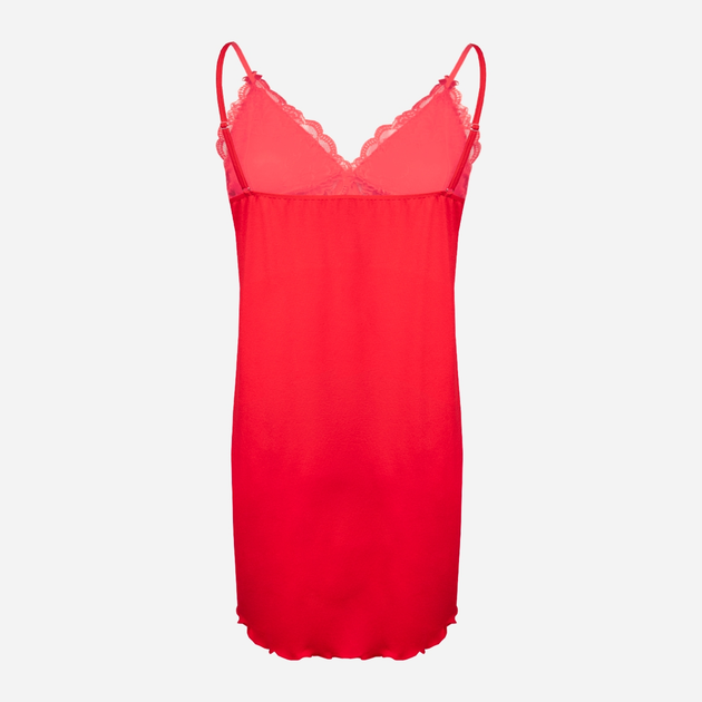 Koszula nocna damska z koronką DKaren Slip Zuwena XS Czerwona (5903251468566) - obraz 4