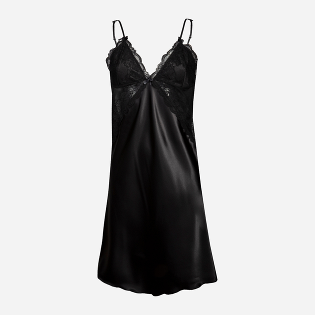 Koszula nocna damska z koronką DKaren Slip Alika XS Czarna (5903251468443) - obraz 3