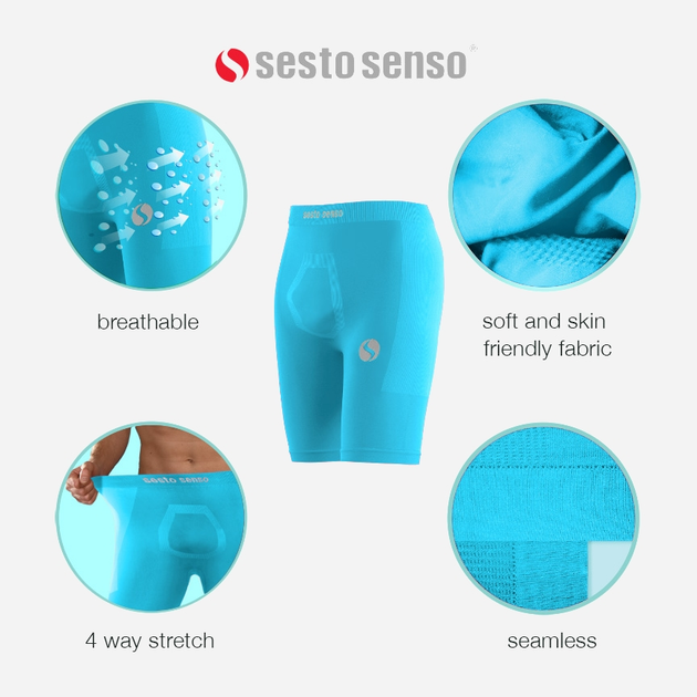 Термошорти чоловічі чоловічі Sesto Senso CL41 S/M Світло-сині (5904280038270) - зображення 4