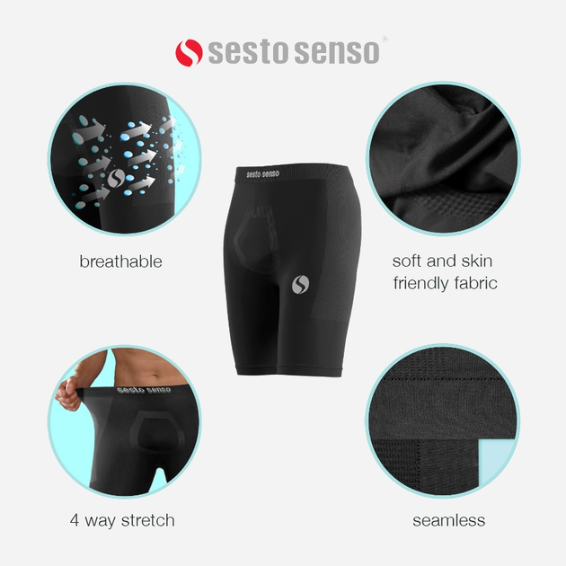 Spodnie termoaktywne męskie Sesto Senso CL42 S/M Czarne (5904280038638) - obraz 5