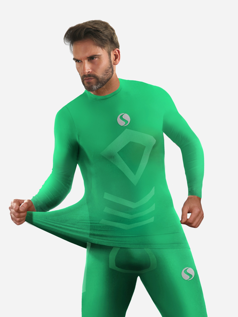 Koszulka męska termiczna długi rękaw Sesto Senso CL40 L/XL Zielona (5904280038041) - obraz 2