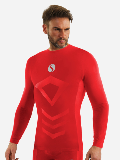 Koszulka męska termiczna długi rękaw Sesto Senso CL40 S/M Czerwona (5904280038157) - obraz 1