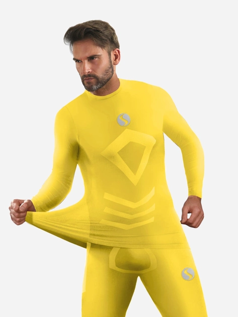 Koszulka męska termiczna długi rękaw Sesto Senso CL40 S/M Żółta (5904280038218) - obraz 2