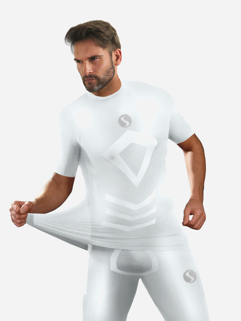 Koszulka męska krótki rękaw Sesto Senso CL39 L/XL Biała (5904280037716) - obraz 2