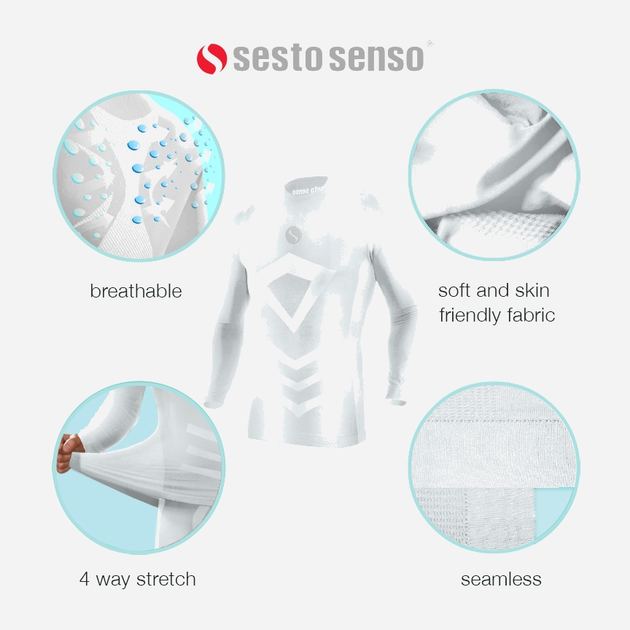Koszulka termoaktywna męska Sesto Senso CL39 L/XL Biała (5904280037716) - obraz 8