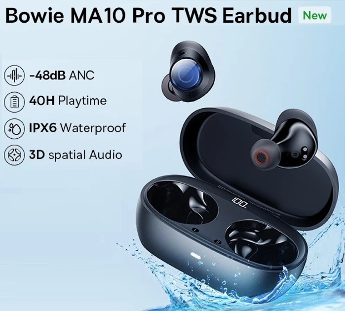 Baseus Bowie MA10 Pro Wireless Earphones 48dB ANC Wireless