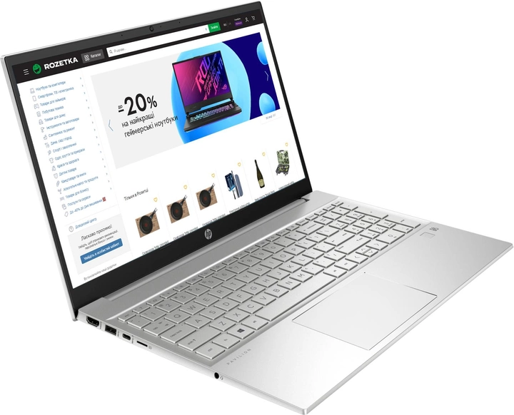 Ноутбук HP Pavilion 15-eh1106ua Silver (4A7N2EA) - Фото 2 Ноутбук HP Pavilion 15-eh1106ua Silver (4A7N2EA) - зображення 2
