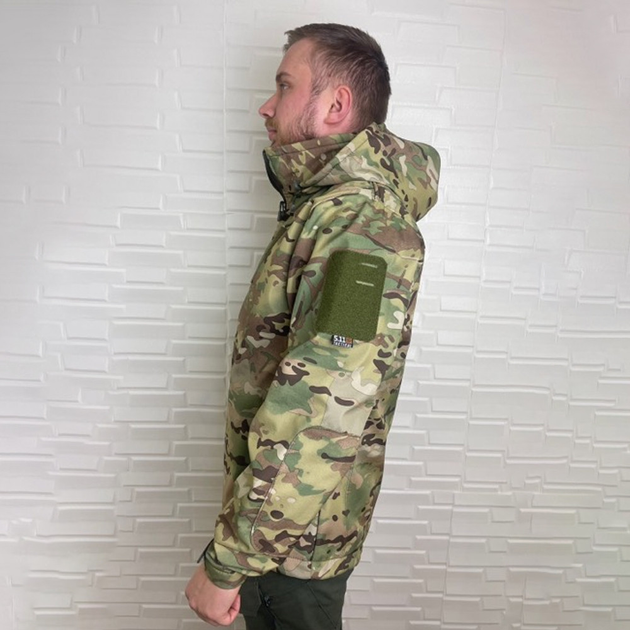 Мужская Куртка 5.11 Soft Shell на флисе / Верхняя Одежда с защитой от влаги мультикам размер M - изображение 2