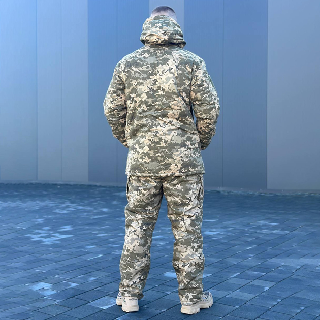 Чоловічий зимовий Костюм "Кордон-6" Куртка + Штани / Польова форма на флісі саржа піксель розмір 3XL - зображення 2