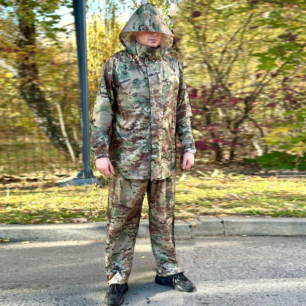 Костюм мужской - Дождевик Куртка + Брюки мультикам / Водозащитный Комплект размер XL - изображение 1