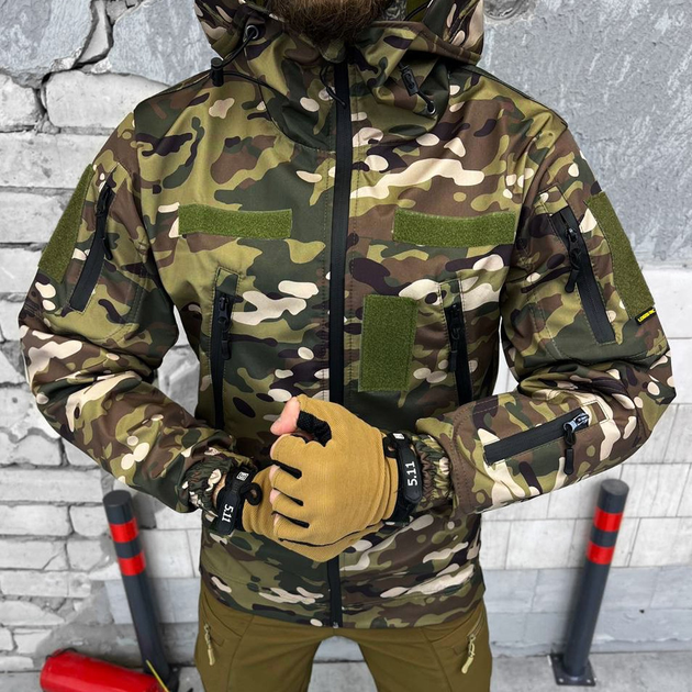 Чоловіча Демісезонна Куртка Soft Shell з флісовою підкладкою / Верхній Одяг Logos-Tac мультикам розмір M - зображення 2
