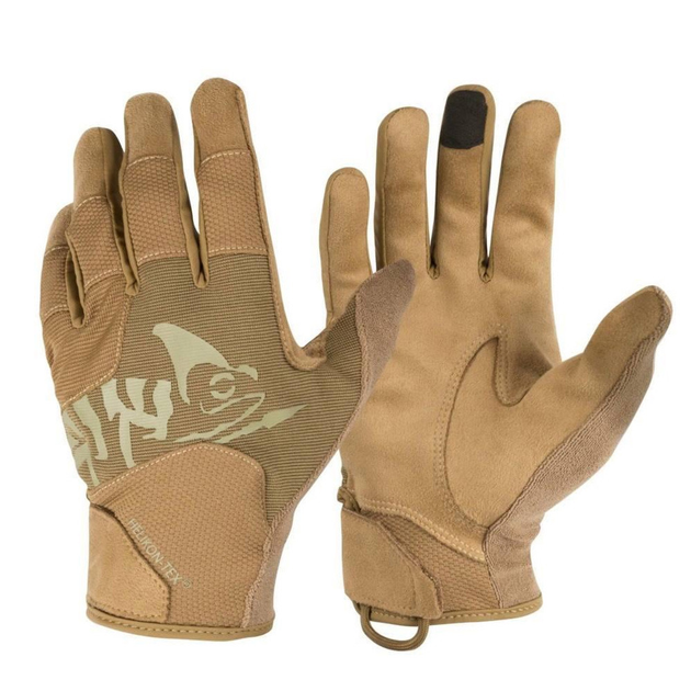 Защитные перчатки Helikon-Tex с замшевыми вставками и сенсорными накладками койот размер 2XL - изображение 1