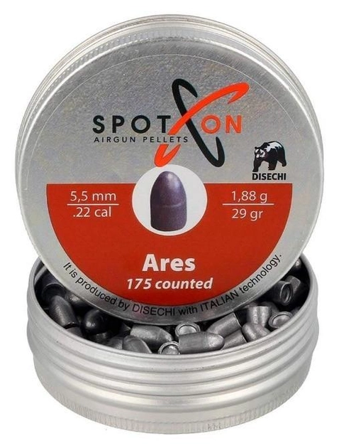 Пули Spoton 5.5 мм, 1.88 г, 175 шт "Ares" - изображение 2