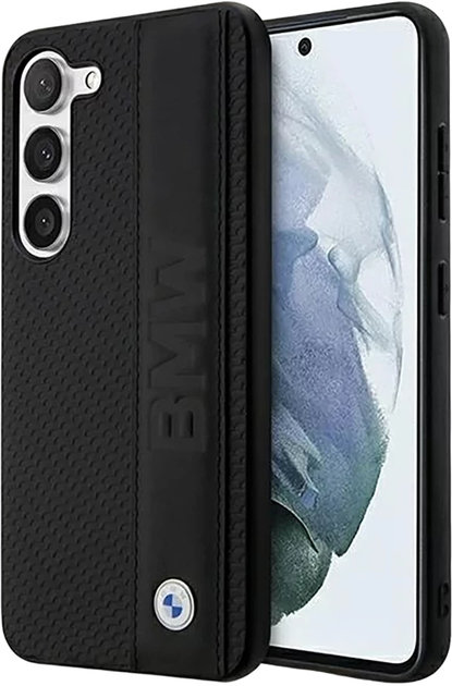 Etui BMW Leather Textured Stripe do Samsung Galaxy 23 Black (3666339114510) - obraz 1