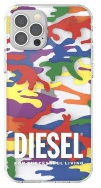 Etui Diesel Clear Case Pride Camo do Apple iPhone 12/12 Pro Colorful (8718846088886) - obraz 2