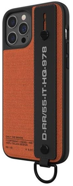 Etui Diesel Handstrap Case Utility Twill do Apple iPhone 12 Pro Max Black-orange (8718846088473) - obraz 4