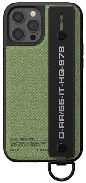 Etui Diesel Handstrap Case Utility Twill do Apple iPhone 12/12 Pro Black-green (8718846088497) - obraz 4