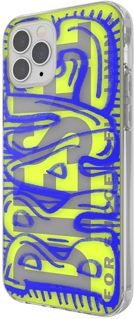 Etui Diesel Snap Case Clear AOP do Apple iPhone 12/12 Pro Blue-lime (8718846085748) - obraz 1