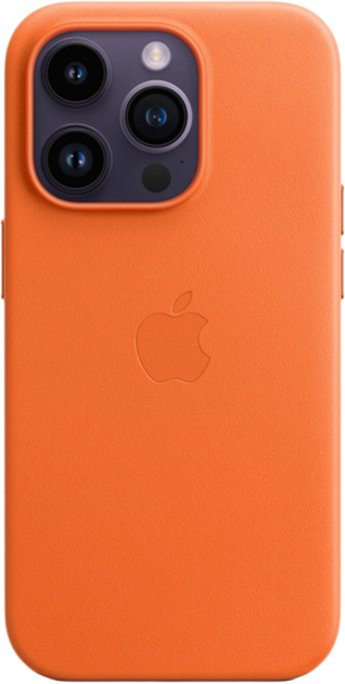 Панель Apple MagSafe Leather Case для Apple iPhone 14 Pro Orange (194253345664) - зображення 1