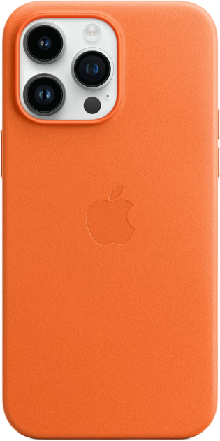Etui Apple MagSafe Leather Case do Apple iPhone 14 Pro Max Orange (194253345817) - obraz 1