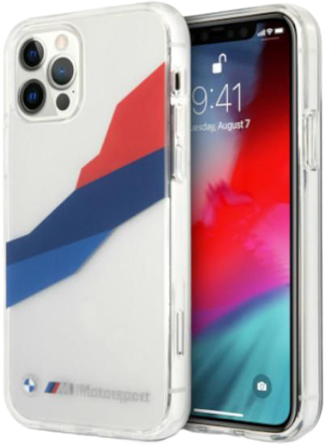 Панель BMW Motorsport Tricolor для Apple iPhone 12 Pro Max Transparent (3666339011697) - зображення 1