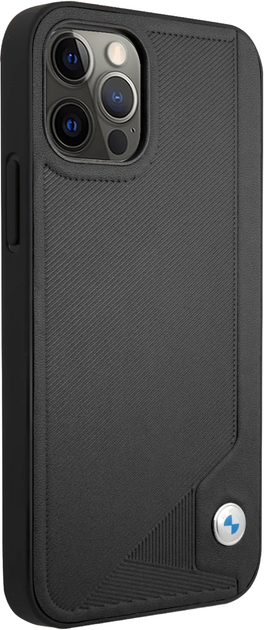 Etui BMW Leather Deboss do Apple iPhone 12/12 Pro Black (3666339010751) - obraz 2