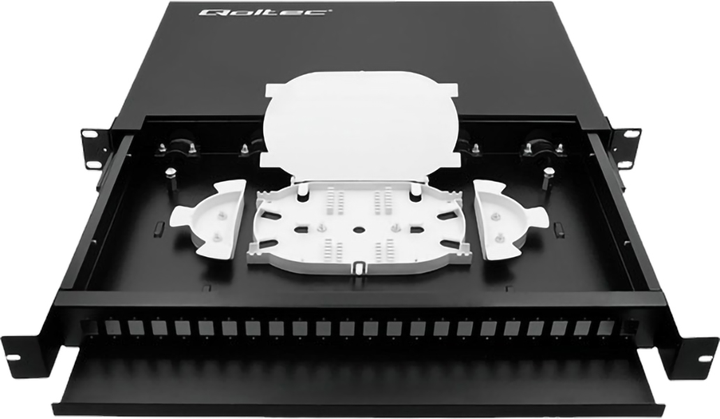 Патч-панель оптоволоконна Qoltec Rack на шині ODF 24 порти SC/ SX (54480) - зображення 5