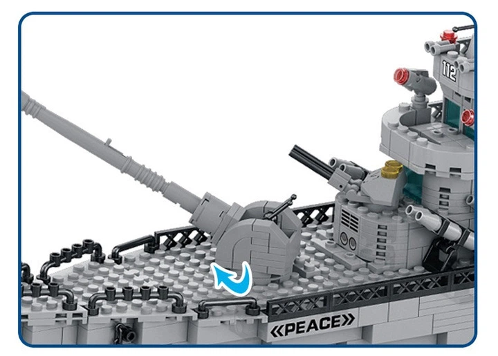 Конструктор Військовий корабель 6в1 LELEBROTHER 8734 WARSHIP, 1560