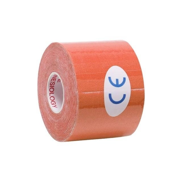 Кінезіо тейп (кінезіологічний тейп) Kinesiology Tape 5см х 5м помаранчевий - зображення 2